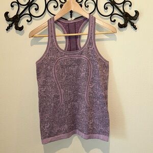 LULULEMON SEAWHEEZE SWIFTLY RACERBACK TANK HEATHERED LULLABY SIZE 6